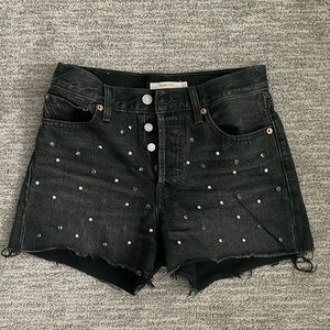 Bedazzled ish Levis jean shirt